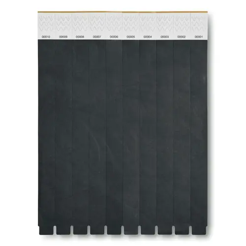 Foglio di 10 braccialetti numerati per eventi da 19mm