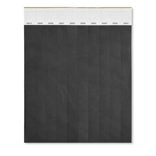 Foglio di 10 braccialetti numerati per eventi da 19mm