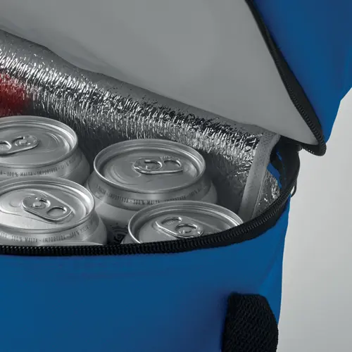 Borsa termica a due scomparti interni con chiusura a zip e tracolla regolabile 30x20x25cm