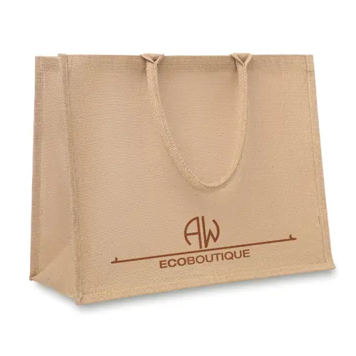 Shopper in juta con interno laminato 40x17x32cm
