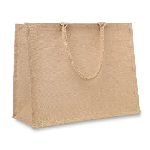 Shopper in juta con interno laminato 40x17x32cm