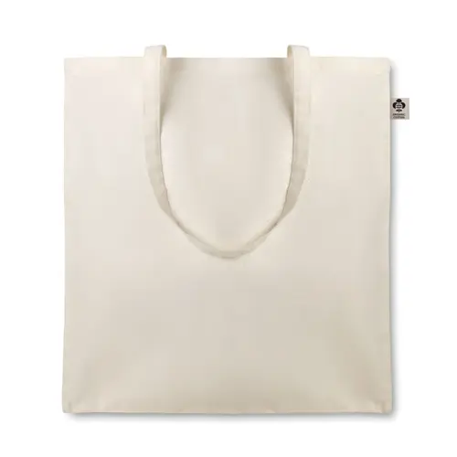 Shopper in cotone organico con manici lunghi in colore naturale da 105gr 38x42cm