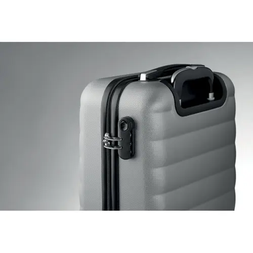 Trolley rigido in ABS con scomparto interno principale  e lucchetto di sicurezza e 4 rotelle girevoli 34X20X47cm