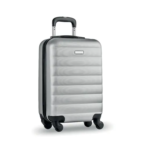Trolley rigido in ABS con scomparto interno principale  e lucchetto di sicurezza e 4 rotelle girevoli 34X20X47cm