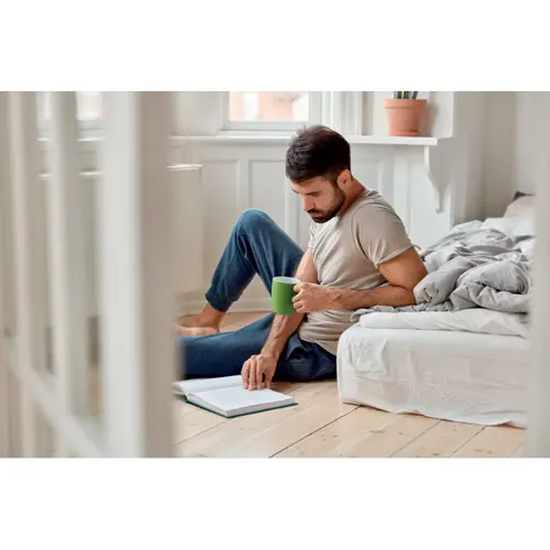 Tazza in ceramica colorata con parete interna bianca 300ml