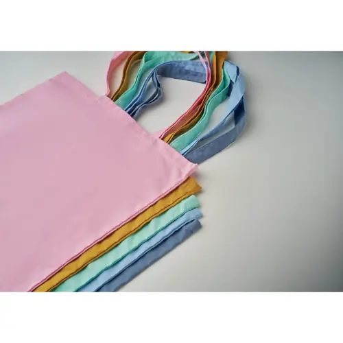 Shopper colorata in cotone disponibile in vari colori con manici da 140gr 38x42cm