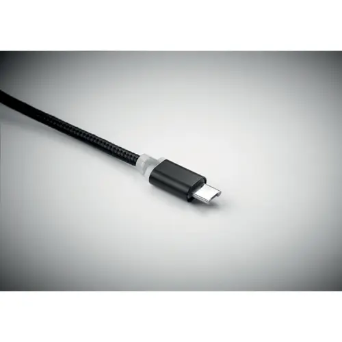 Portachiavi in metallo con cavo a 3 connettori USB e USB-C e mirco USB