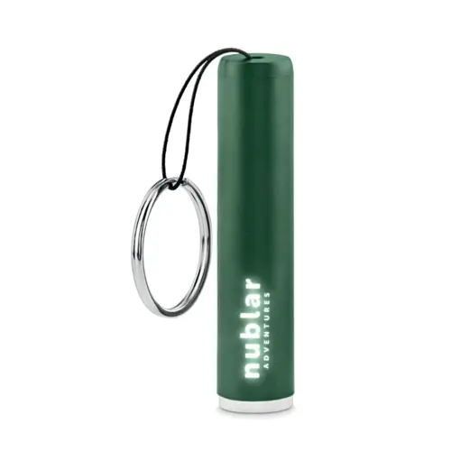 Torcia a LED in plastica con anello portachiavi e illuminazione del logo