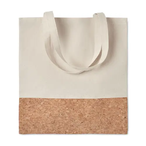 Shopper in cotone con dettagli in sughero da 160gr 38X41CM
