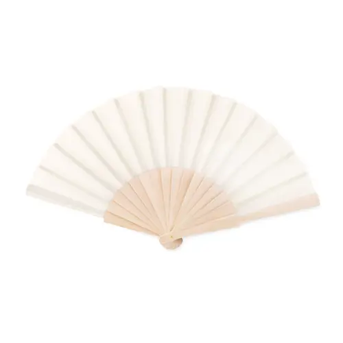 Ventaglio in legno e tessuto poliestere disponibile in vari colori 410X220 mm