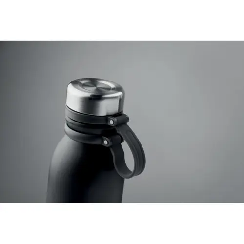 Borraccia in acciaio inossidabile doppio strato con impugnatura in silicone 600ml