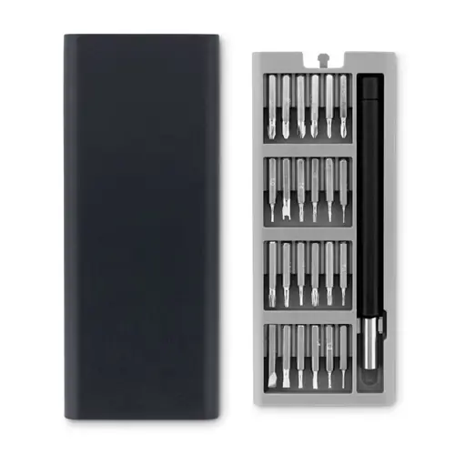 Set cacciavite da 24 pezzi custodia magnetica in ABS con apertura a pressione