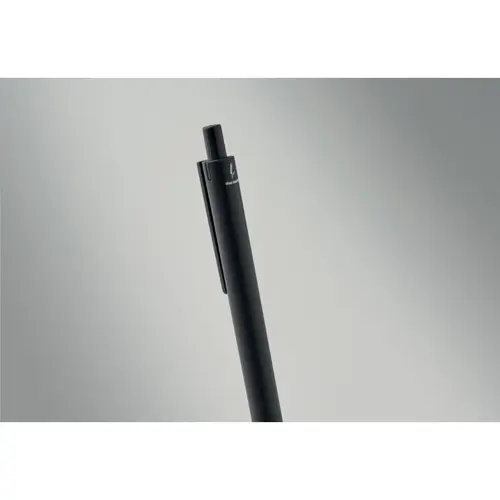 Penna a sfera in paglia di grano e ABS con meccanismo a scatto e refill blu