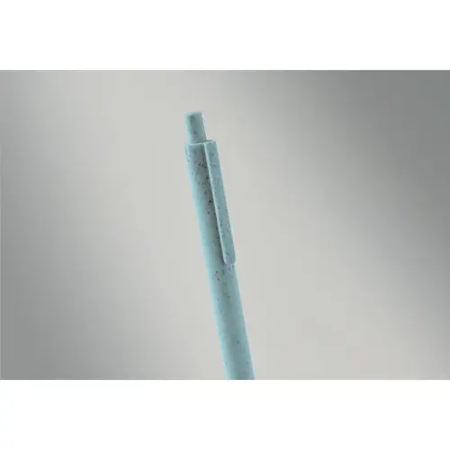 Penna a sfera in paglia di grano e ABS con meccanismo a scatto e refill blu