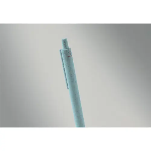 Penna a sfera in paglia di grano e ABS con meccanismo a scatto e refill blu