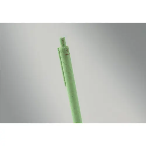 Penna a sfera in paglia di grano e ABS con meccanismo a scatto e refill blu