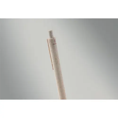 Penna a sfera in paglia di grano e ABS con meccanismo a scatto e refill blu