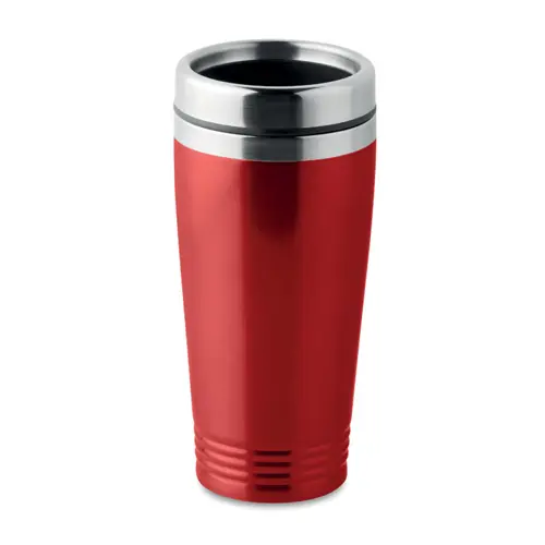 Bicchiere in acciaio inossidabile a doppio strato con coperchio in plastica antigoccia 400ml