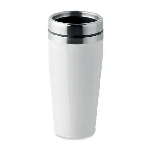 Bicchiere in acciaio inossidabile a doppio strato con coperchio in plastica antigoccia 400ml