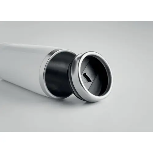 Bicchiere in acciaio inossidabile a doppio strato con coperchio in plastica antigoccia 400ml