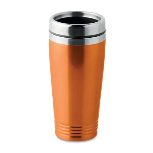 Bicchiere in acciaio inossidabile a doppio strato con coperchio in plastica antigoccia 400ml