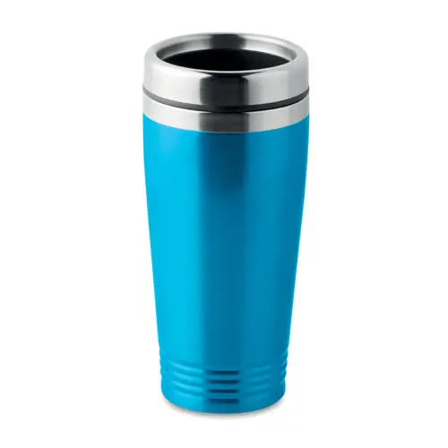 Bicchiere in acciaio inossidabile a doppio strato con coperchio in plastica antigoccia 400ml