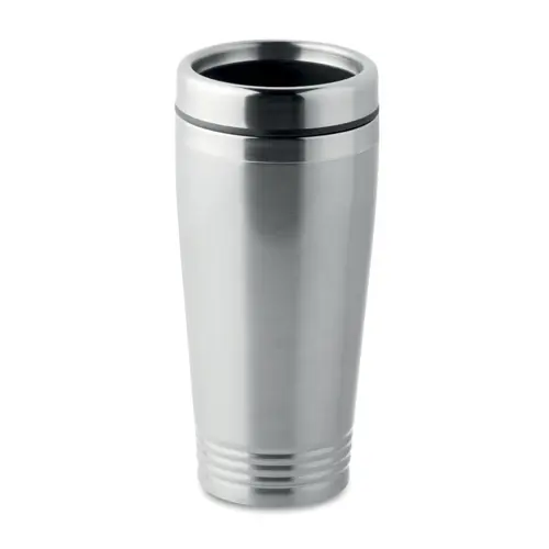 Bicchiere in acciaio inossidabile a doppio strato con coperchio in plastica antigoccia 400ml