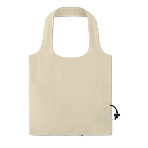 Shopper in cotone richiudibile in colore naturale con chiusura a coulisse da 105gr 38x40cm