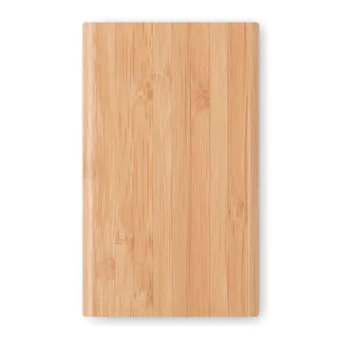 Power bank in bambù piccolo e compatto e conettore USB-C da 4000mAh