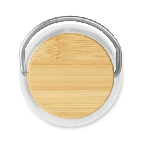 Borraccia in tritan da 800 ml con tappo in acciaio inossidabile e dettagli in bambù