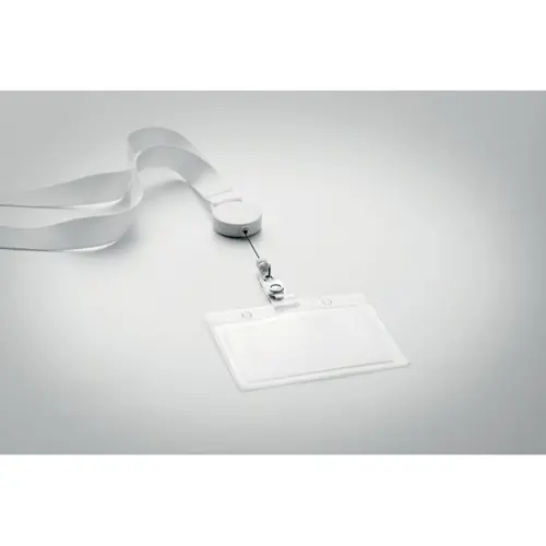 Lanyard in poliestere con porta badge estraibile e sgancio di sicurezza