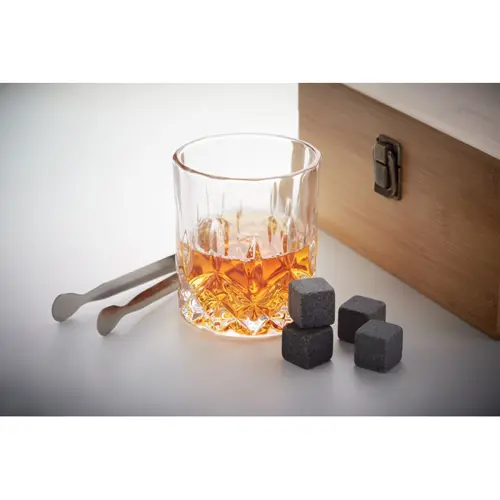 Set di bicchieri da whisky da 300ml in confezione regalo in bambù