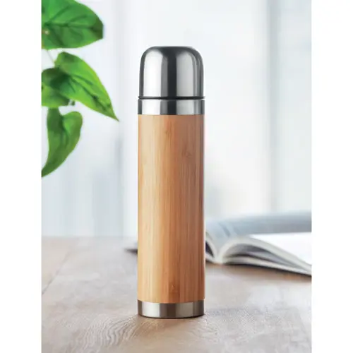 Thermos doppio strato in acciaio inossidabile con rivestimento in bambù 400ml
