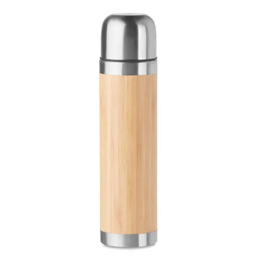 Thermos doppio strato in acciaio inossidabile con rivestimento in bambù 400ml