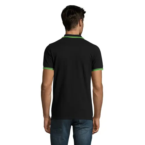 Maglietta polo da uomo colori assortiti a maniche corte taglio aderente 100% cotone pettinato 200g