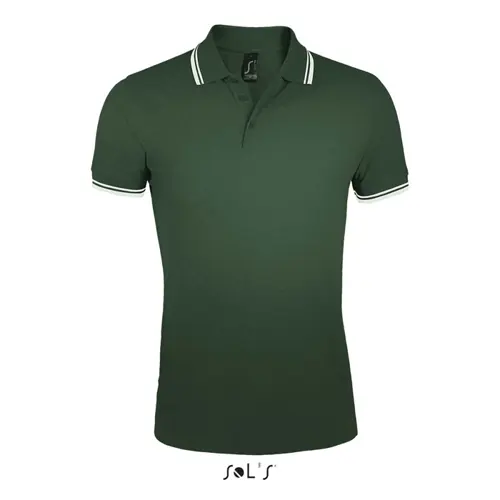Maglietta polo da uomo colori assortiti a maniche corte taglio aderente 100% cotone pettinato 200g