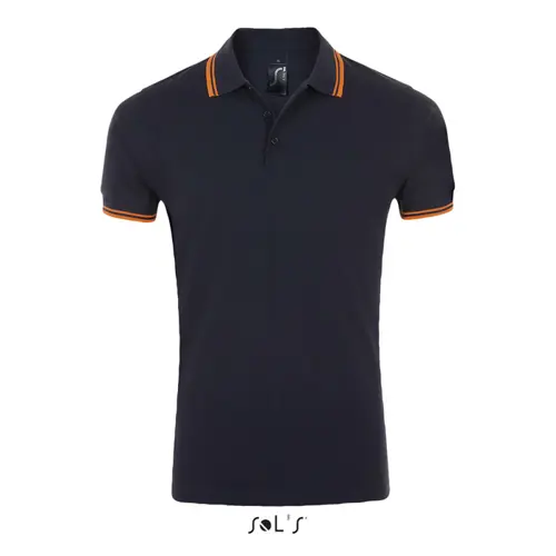 Maglietta polo da uomo colori assortiti a maniche corte taglio aderente 100% cotone pettinato 200g