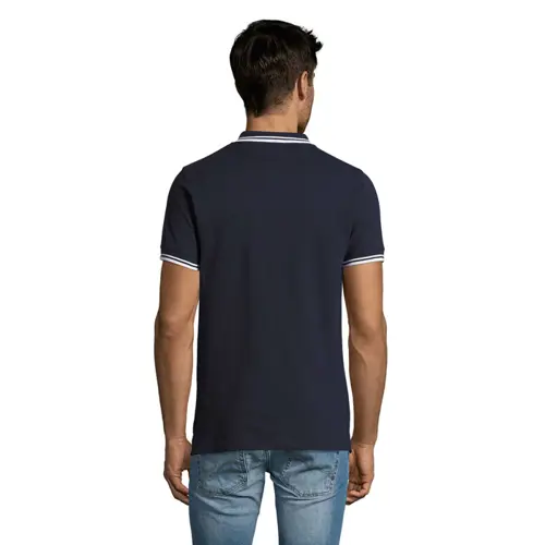 Maglietta polo da uomo colori assortiti a maniche corte taglio aderente 100% cotone pettinato 200g