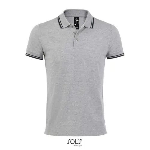 Maglietta polo da uomo colori assortiti a maniche corte taglio aderente 100% cotone pettinato 200g
