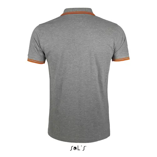 Maglietta polo da uomo colori assortiti a maniche corte taglio aderente 100% cotone pettinato 200g