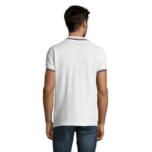 Maglietta polo da uomo colori assortiti a maniche corte taglio aderente 100% cotone pettinato 200g