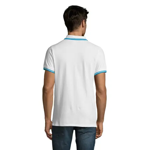 Maglietta polo da uomo colori assortiti a maniche corte taglio aderente 100% cotone pettinato 200g