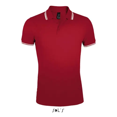 Maglietta polo da uomo colori assortiti a maniche corte taglio aderente 100% cotone pettinato 200g