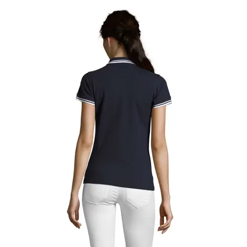Maglietta polo da donna colori assortiti a maniche corte taglio aderente 100% cotone pettinato 200g