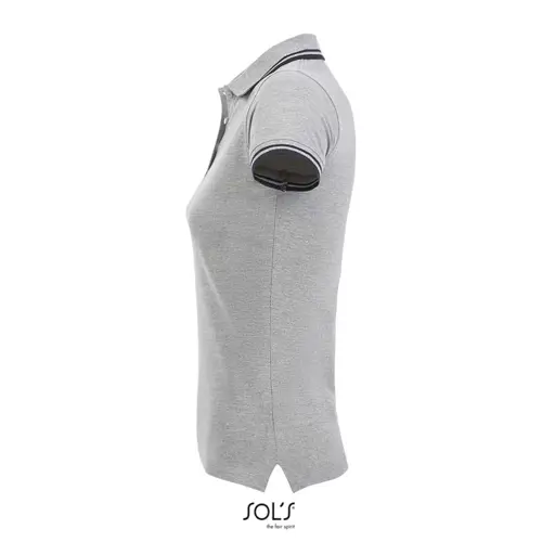Maglietta polo da donna colori assortiti a maniche corte taglio aderente 100% cotone pettinato 200g