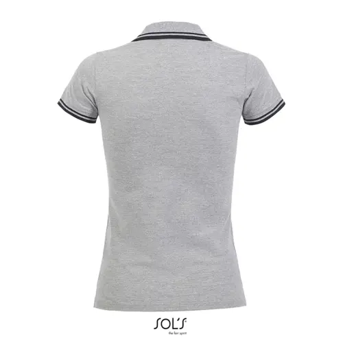 Maglietta polo da donna colori assortiti a maniche corte taglio aderente 100% cotone pettinato 200g