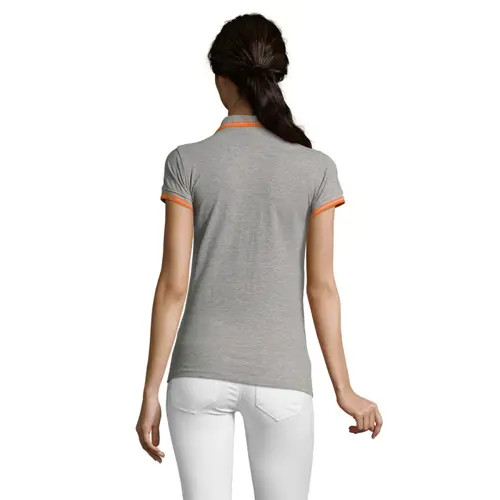 Maglietta polo da donna colori assortiti a maniche corte taglio aderente 100% cotone pettinato 200g