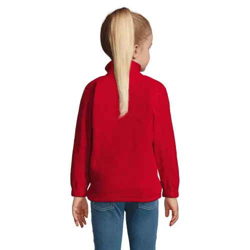 Felpa da bambino unisex colori assortiti con collo alto e cerniera in pile 300gr