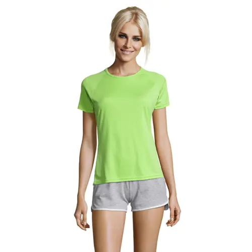 T-shirt SOL'S SPOTY da donna sportiva colori assortiti a girocollo con maniche taglio raglan in poliestere traspirante 140gr