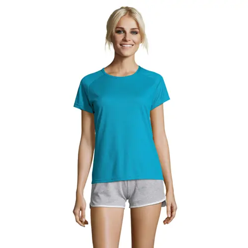 T-shirt SOL'S SPOTY da donna sportiva colori assortiti a girocollo con maniche taglio raglan in poliestere traspirante 140gr